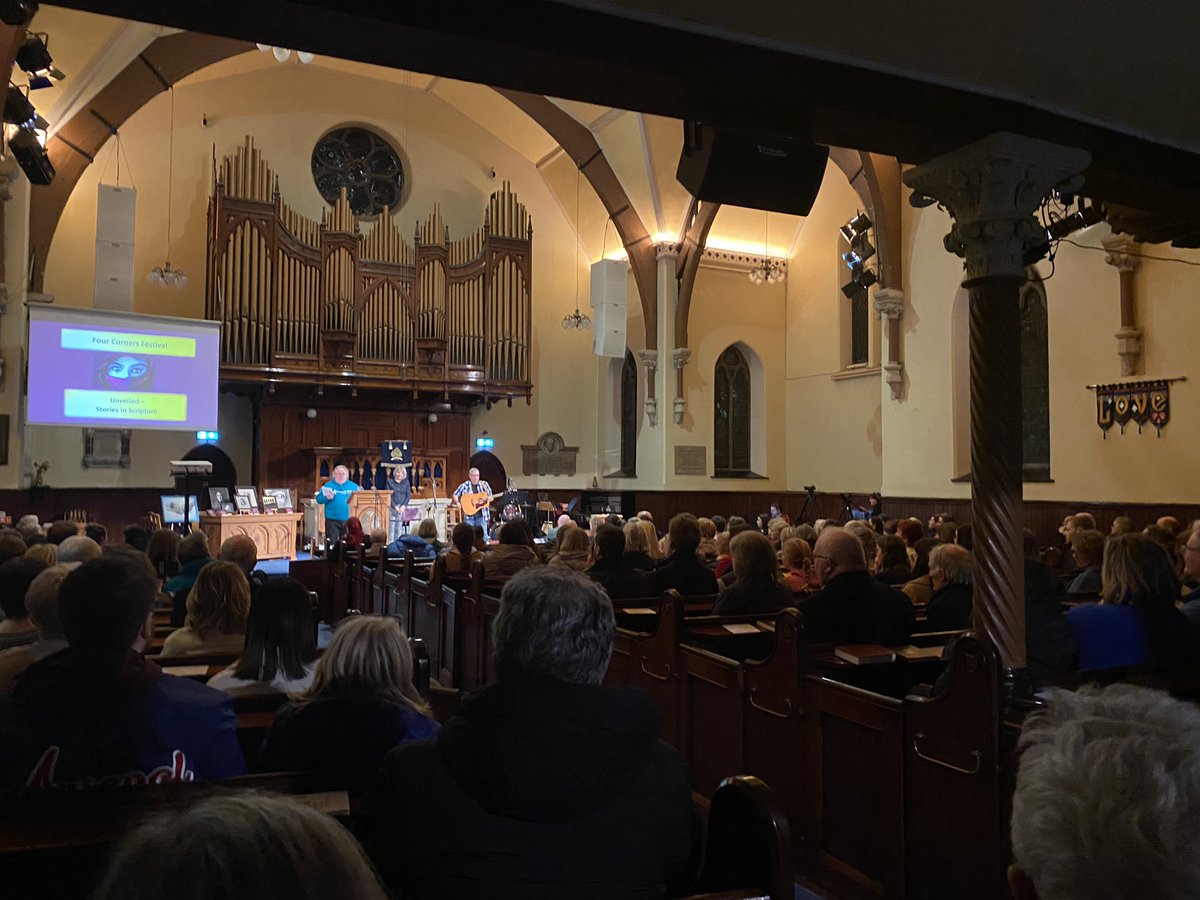 Delighted to be here tonight at <a href="/4cornersbelfast/">4CornersBelfast</a> with <a href="/clarehayns/">RevClare</a> Micah Hayns &amp; <a href="/brfcharity/">BRF Ministries</a>  <a href="/TheBookWell/">The Book Well</a> for Unveiled- Stories in Scripture. The event is live streaming &amp; you can buy Unveiled brfonline.org.uk/unveiled