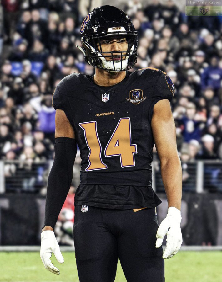 TheDailyRaven's tweet photo. Thoughts on this alternate jersey for the 30th anniversary next season? 

#RavensFlock https://t.co/QIgjOAtQx9