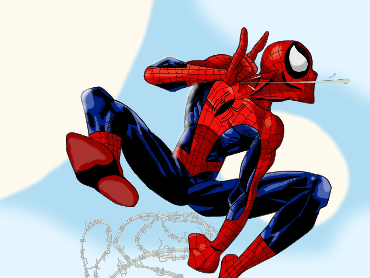 baker_empire's tweet photo. After Re-Reading Ultimate Spider-man really wanted to draw one of my favourite panels https://t.co/5VIVd8PuAl