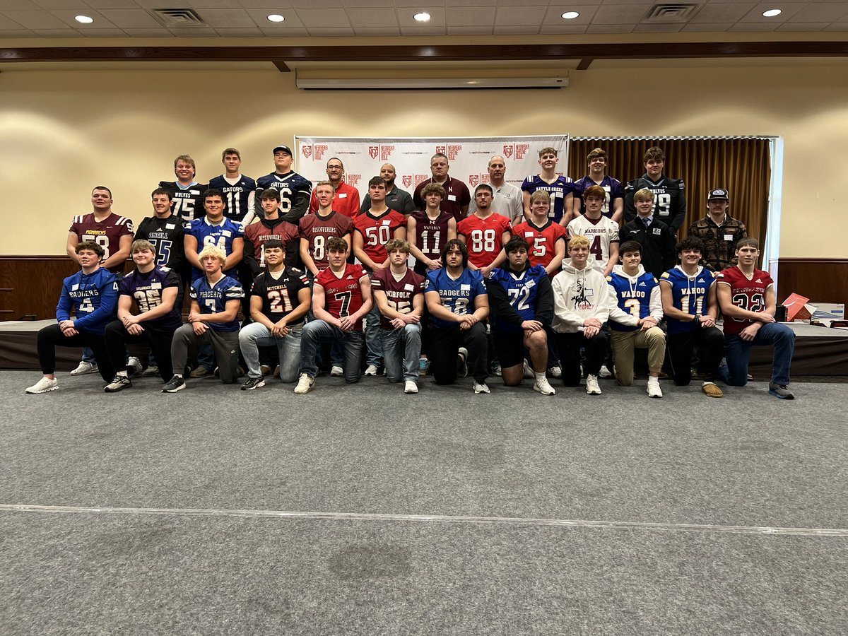 NCN Sports Now (@ncnsports) on Twitter photo 📸🏈: Here’s your 2024 Nebraska Shrine Bowl Teams!
(Left-South, Right-North)
#nebpreps #NSB66
<a href="/NEShrineBowl/">Nebraska Shrine Bowl</a> <a href="/shrinershosp/">Shriners Children's</a> 📸🏈: Here’s your 2024 Nebraska Shrine Bowl Teams!
(Left-South, Right-North)
#nebpreps #NSB66
<a href="/NEShrineBowl/">Nebraska Shrine Bowl</a> <a href="/shrinershosp/">Shriners Children's</a>