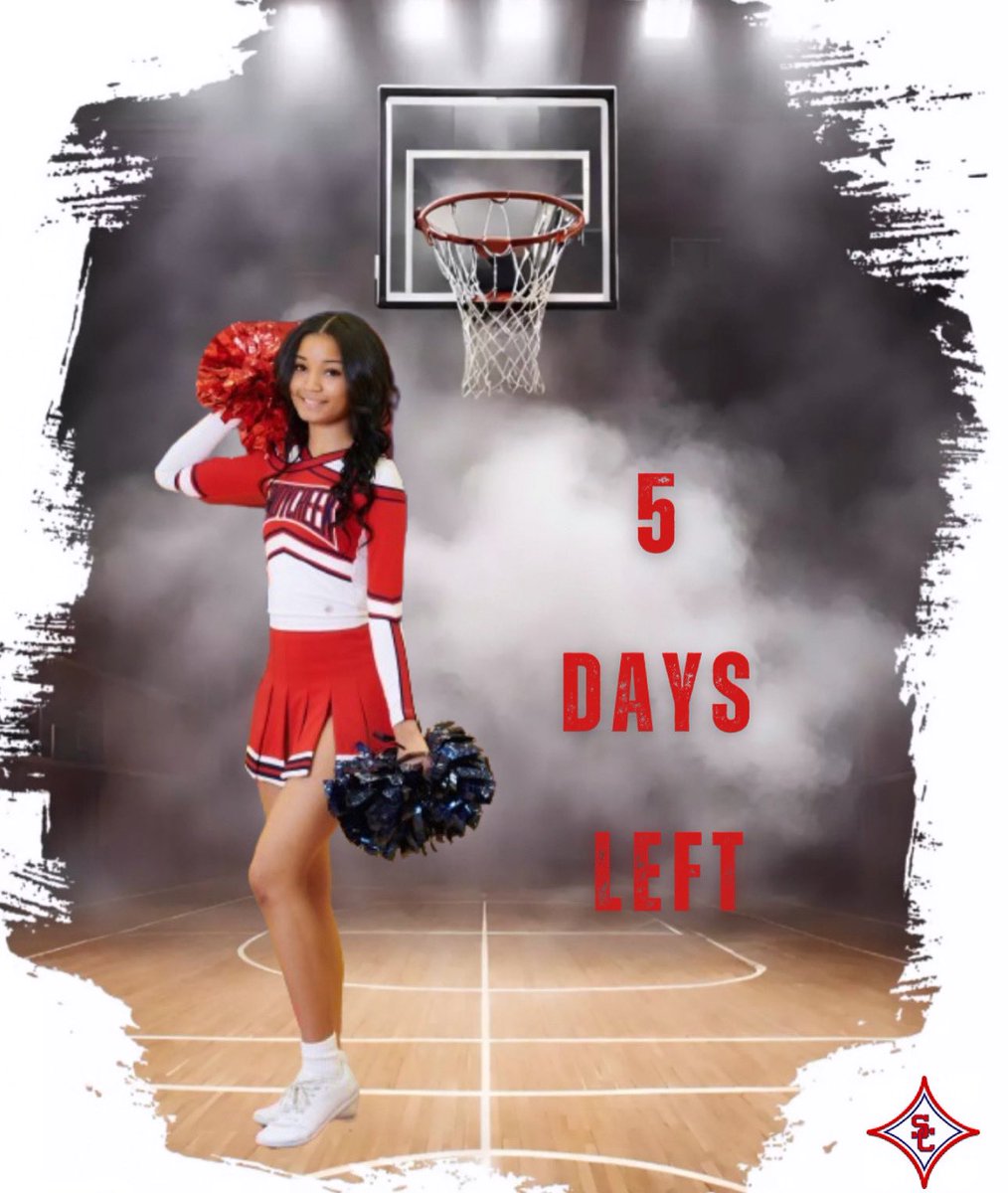 5️⃣ days left until Senior Night, Friday, 2/9/2024! Counting down the days until the spotlight shines on our Cheer 📣 and Basketball 🏀 Seniors! #blackgirlscheer #dance #creeklife #competitiveadvantage #sandycreek #gocreek #schscheer #basketballcheer #basketball #sandycreekcheer