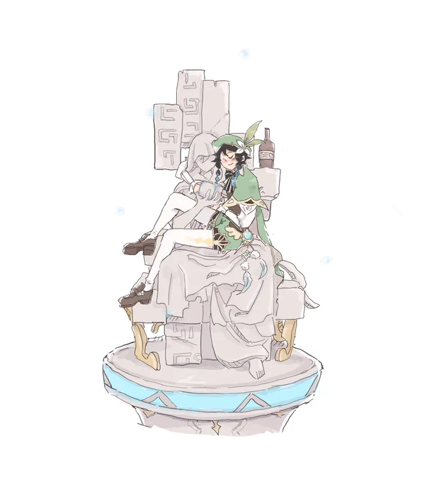 Exploring liyue again and finding new zhongli statues is so 