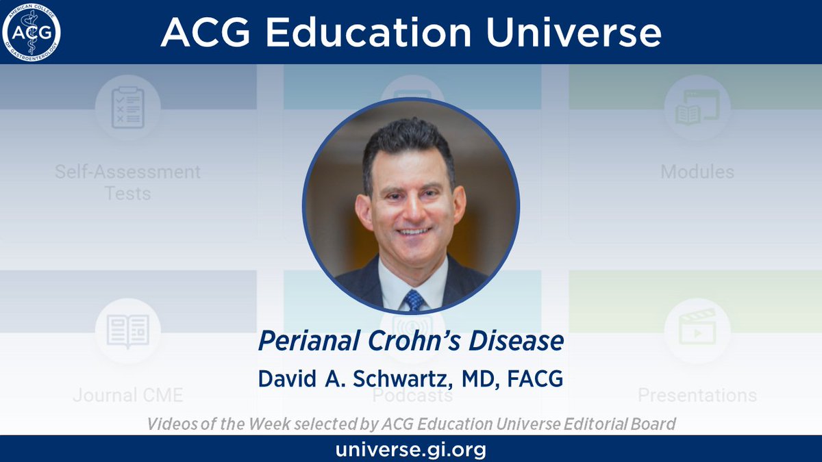 Video of the Week: Perianal Crohn's Disease by David A. Schwartz, MD, FACG ▶️ bit.ly/3SnjzCM @ibddoc09 @IBD_Afzali