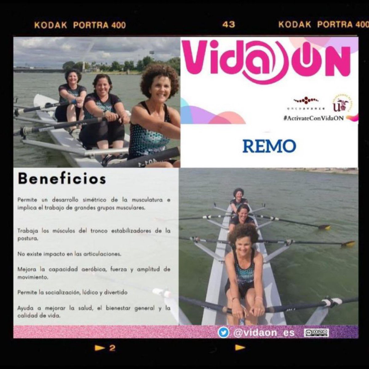 vidaon_es's tweet photo. En el #WorldCancerDay2024 desde #VidaON os invitamos a compartir los 
✅BENEFICIOS de nuestros
4️⃣Programas de ejercicio físico personalizado a #pacientes oncológicos:
🚶‍♀️🥢Marcha nórdica 
🏊‍♀️Deep water runing 
🏋️‍♀️Entrenamiento Funcional y
🚣‍♀️Remo. 
#DiaMundialContraElCancer #cancer https://t.co/sl2OvD2bAU