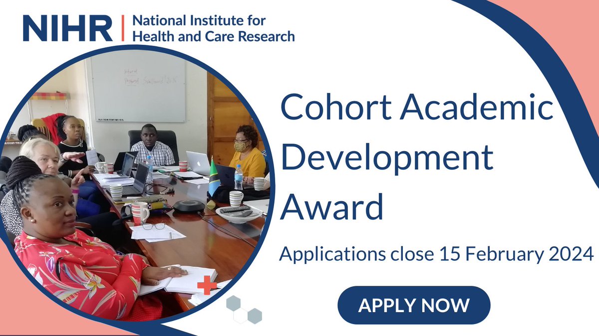 Are you looking to enhance the skills of your research team? Apply for the CADA award! The award aims to help GHR programme cohorts primarily focused in low and middle income countries to develop skills needed for a successful research career. Learn more: nihr.ac.uk/funding/nihr-g…