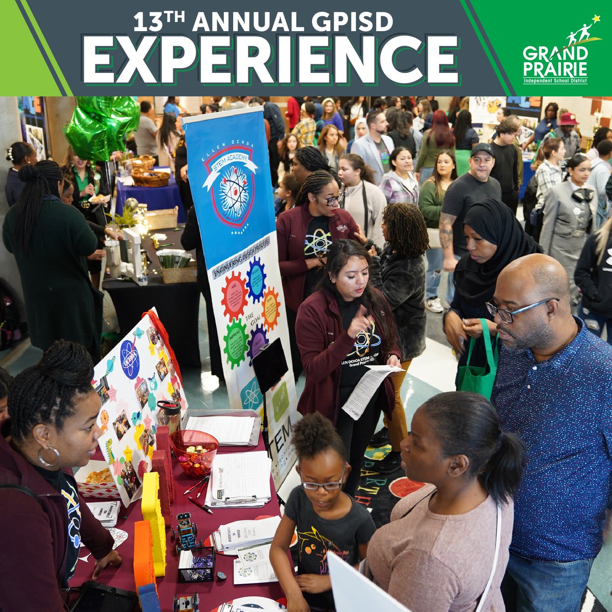 The 13th annual GPISD Experience_Mar. 2. You can chat with principals/staff to explore the educational opportunities for your child in GPISD. Click gpisd.org/experience to shop for schools that fit your child’s interests. #GPISDExperience #Explorethepossibilities #WeAreGPISD