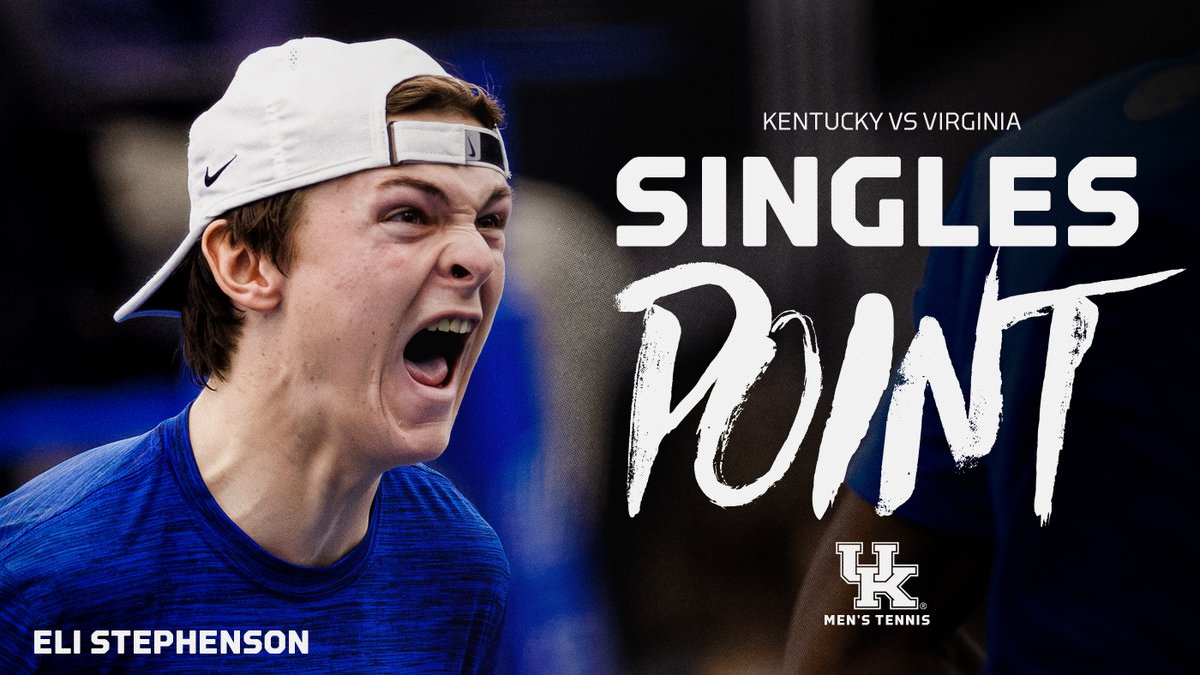 UKMensTennis's tweet photo. THE KENTUCKY KID CLINCHES THE DUAL FOR THE CATS😼🔥🤫😮‍💨

😼4 | ⚔️2
5⃣Stephenson (UK) def. Hopper (UVA) 6-3, 6-2

📊https://t.co/eIjBIXwxMc
💻https://t.co/n15axoHMfy

#WeAreUK https://t.co/OUmL3K5iCN