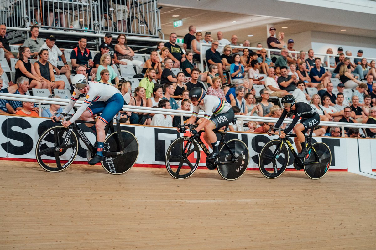 usacycling's tweet photo. Another podium for the Omnium champ! 🌈 That’s three podiums in three days for Jennifer Valente! 🥈🥉🥉#PedalingtoParis

📷: @swpix_cycling https://t.co/3i1VUDj8om