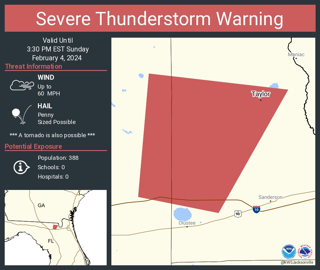 Severe Thunderstorm Warning Text