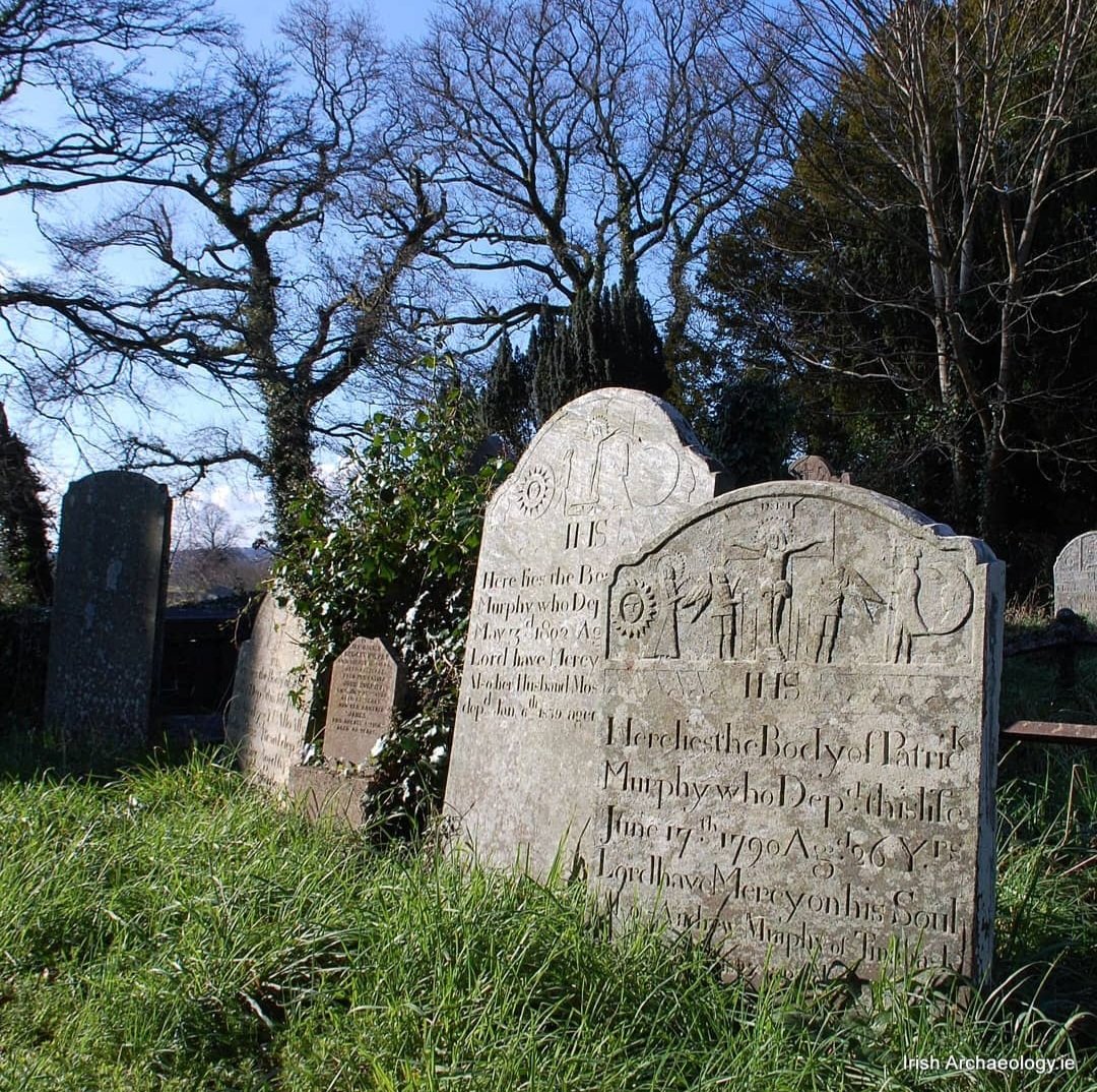 18th century headstones at Edermine graveyard, Co Wexford