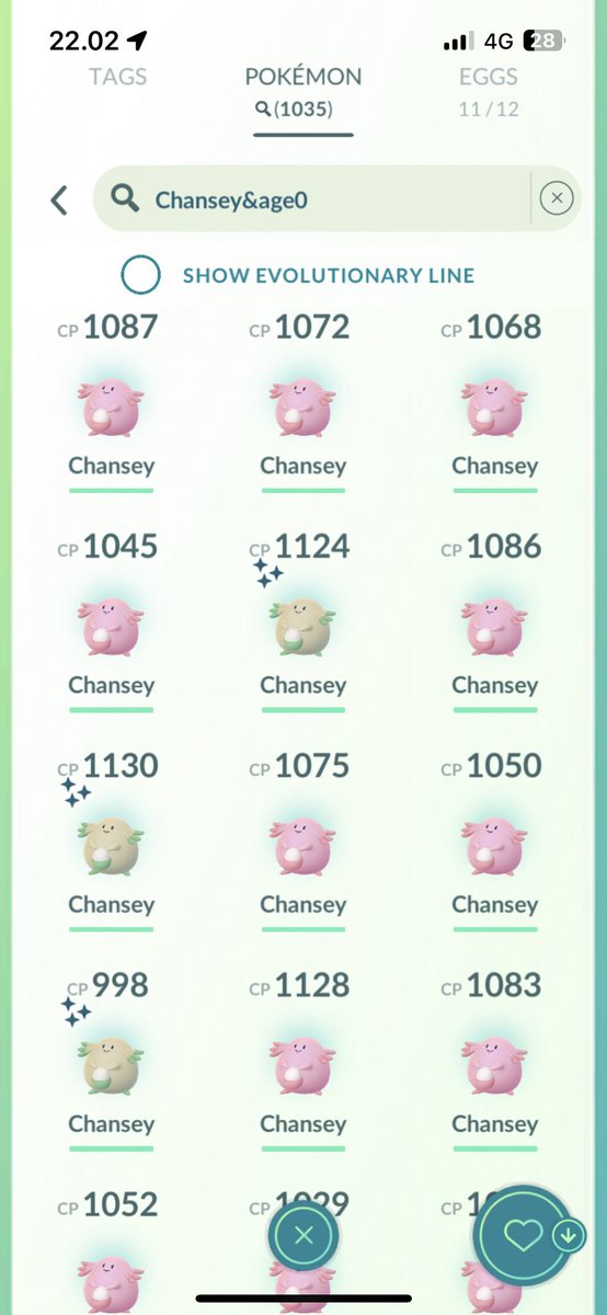 Kiroosa's tweet photo. Best Community Day ever! 💖
Some random stats:
901 Chansey caught (during the 3 hour period)
44 shiny Chansey caught (whole day)
4 shiny Happiny hatched
0 100iv, but it’s okay since I already have 11 😂
13 XXL Chansey caught
7686 candies and 1032 XL candies collected https://t.co/BsoEbTK0yP