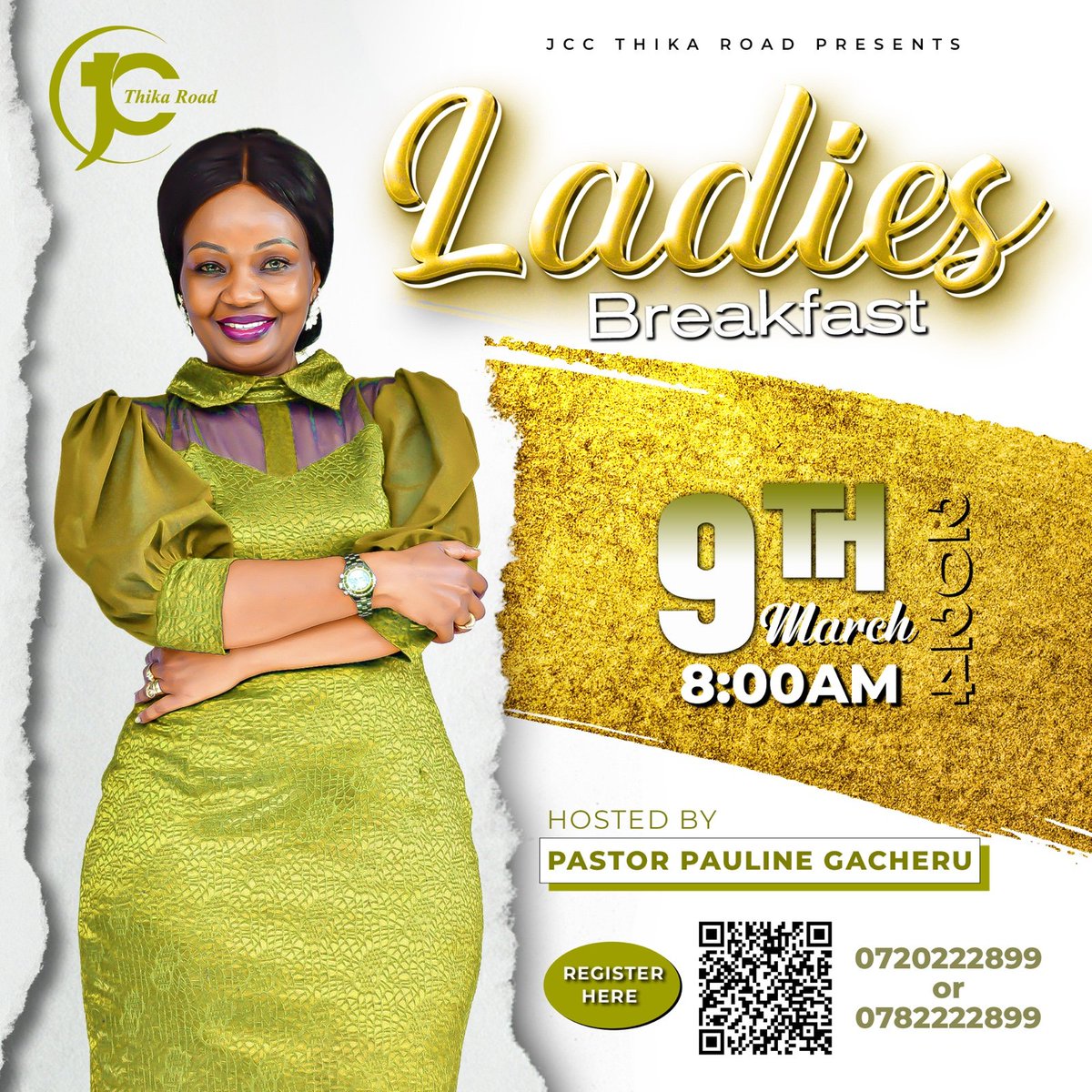 prmorrisgacheru's tweet photo. Ladies @pstpauline_g has organized an amazing breakfast for you. It will be a time of wisdom and impartation. Diarize and purpose to attend. Register via https://t.co/xnxVnXU11Y
@JccThikaRd
#LadiesBreakfast
#WePreachChrist https://t.co/vpeFCDQO23