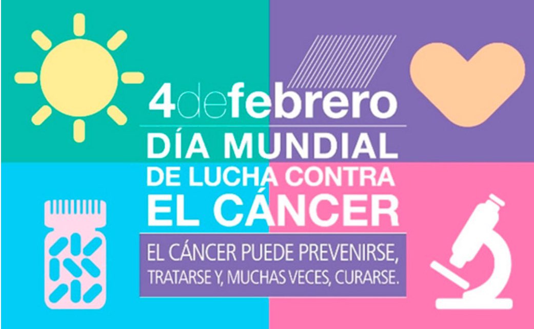 4 de febrero #DiaMundialContraElCancer , por todos los que investigan, diagnostican y proporcionan tratamientos, por los sobrevivientes y a los que perdimos en la lucha. 
El cáncer puede prevenirse y curarse (en algunos casos), sigamos cuidándonos.