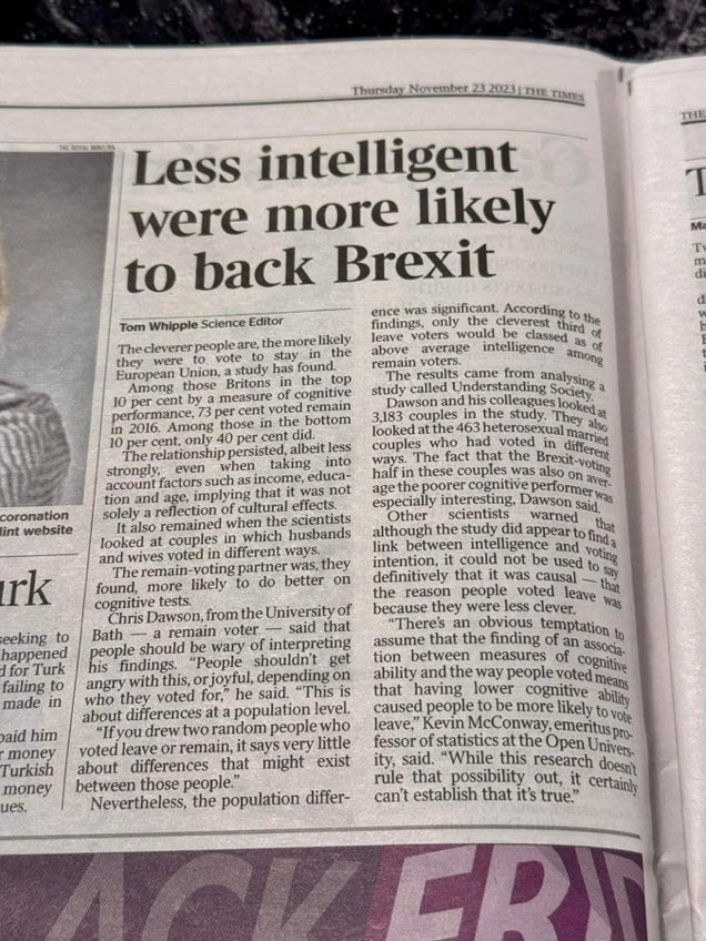 SimonOak3's tweet photo. The nasty far right call this article arrogance from the educated people, but it's not. It only tells us that fools are more likely to follow liars. Blame the liars. We know who they are and how they did it.
Where is Alexander Nix and why is he not in jail? #TheGreatHack https://t.co/byBrudhCQl