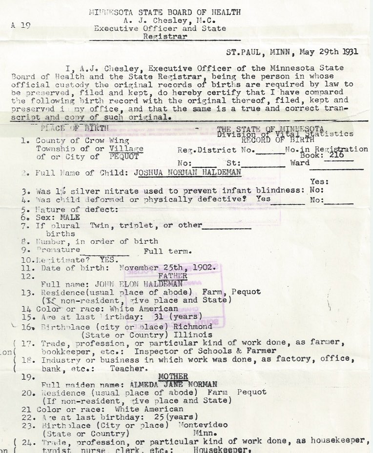 mayemusk's tweet image. I couldn’t get US citizenship even though my father and grandmother were born in Minnesota, and my grandfather, John Elon Haldeman, was born in Illinois. I was born in Canada so it took me 12 years through visas, green card, lawyer and numerous medical tests. That’s how hard it…