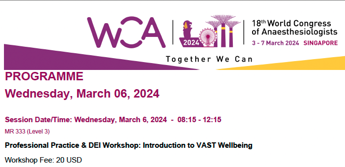 I'm looking forward to presenting more on this at:

WCA 2024 Singapore <a href="/wfsawca/">WCA2026</a> workshops
&amp;
CASAM Victoria <a href="/CASUpdate/">Canadian Anesthesiologists' Society</a> #CASAM2024
@CASIEF symposium
