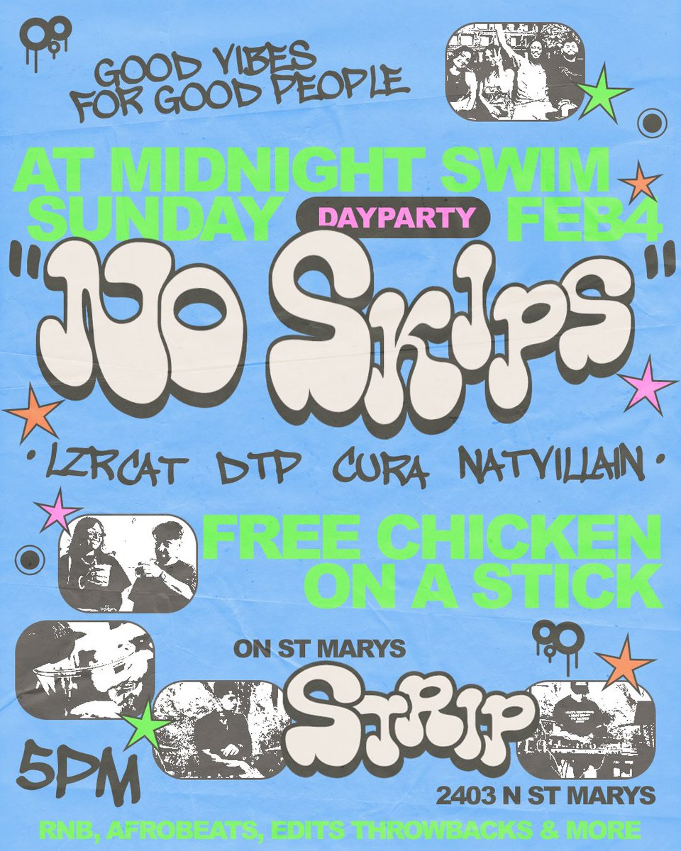 lzrcat_'s tweet photo. day party today at midnight swim 📍 
with my homies dtp @Madebycura @natvillain 
free chicken on a stick https://t.co/rJJzOchO8B