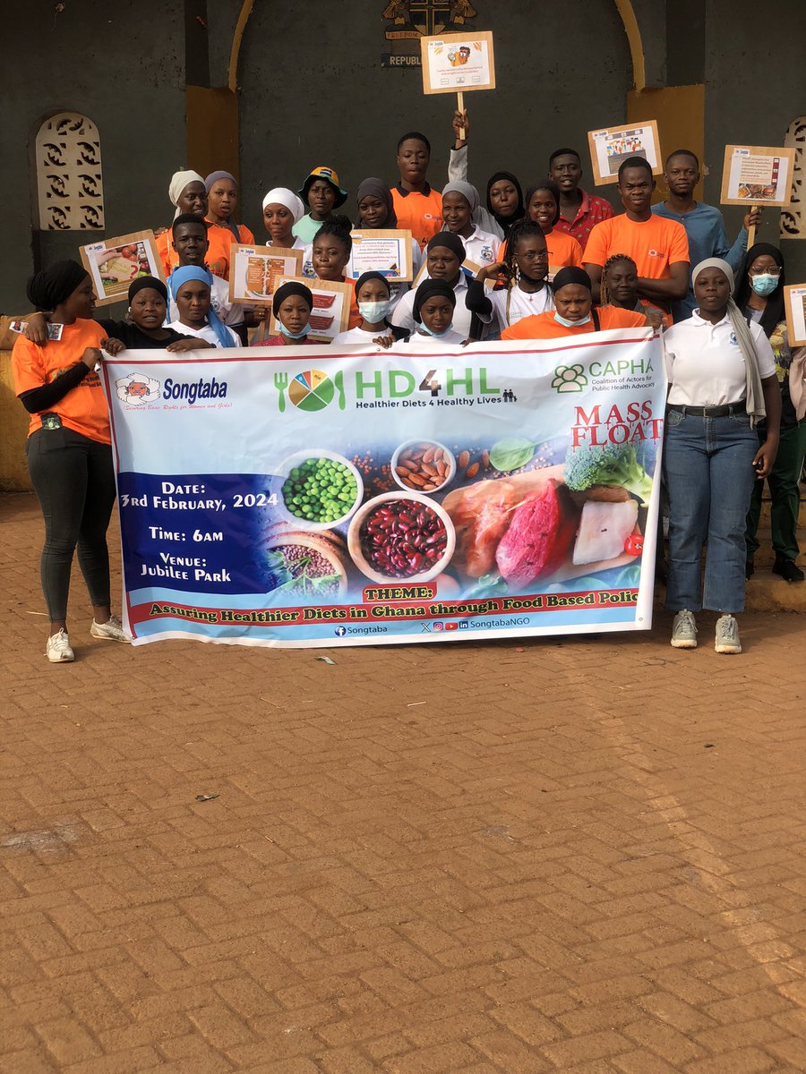 ascons_uds's tweet photo. On Saturday 3rd February we joined @songtaba on the ‘Healthier Diets for Healthy Lives (HD4HL) campaign’. The whole idea of the float was ‘Assuring Healthier Diets in Ghana through Food-Based Policies’. Food labeling and the need to ensure effective policies on it was detailed. https://t.co/IKP8Zi0OiH