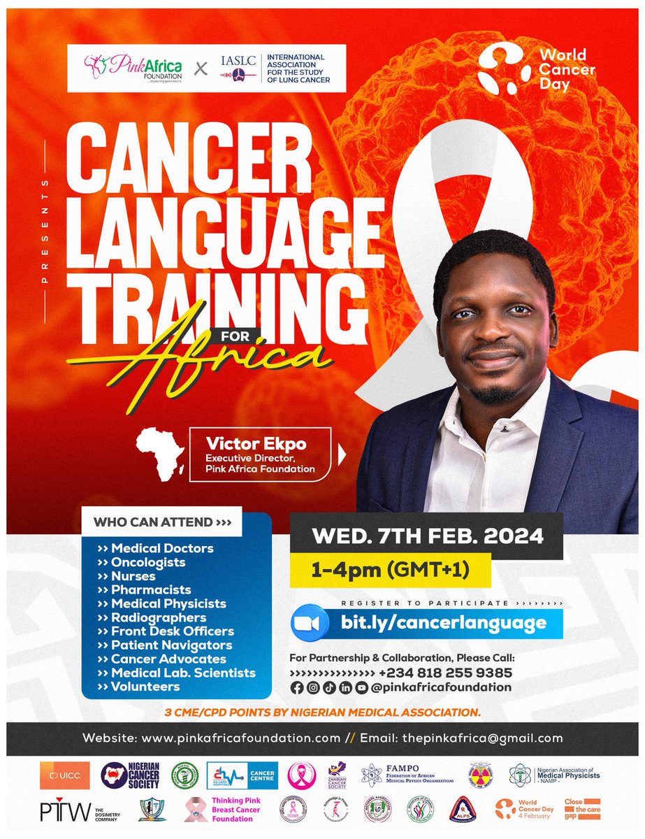 BoldlyPink_PAF's tweet image. Victor EKPO is the Executive Director of Pink Africa Foundation. He is a medical physicist at ASI Ukpo Cancer Centre, Nigeria.

Prior to becoming Executive Director, he had served as Project Manager for Pink Africa Foundation’s 
 #WorldCancerDay #CloseTheCareGap