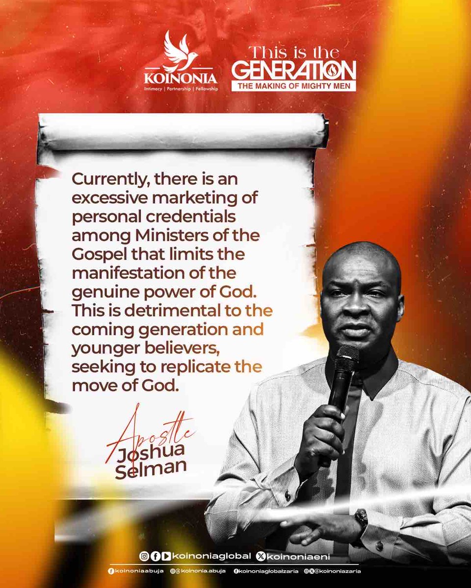koinoniaeni's tweet photo. #ApostleJoshuaSelman
#ThisIsTheGeneration
#TheMakingOfMightyMen
#KoinoniaAbuja
#KoinoniaZaria
#KoinoniaGlobal https://t.co/bOdKz9p9I1