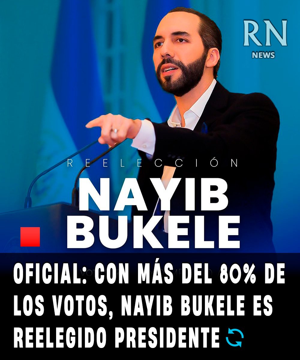 RNacional_News's tweet photo. 🟥CONTUNDENTE VICTORIA de Nayib Bukele. Los salvadoreños acudieron en todo el mundo masivamente a votar por el presidente. Felicitaciones a este pueblo libre y de democracia vibrante! 🔄Comparte! https://t.co/vDyAU4Dqza