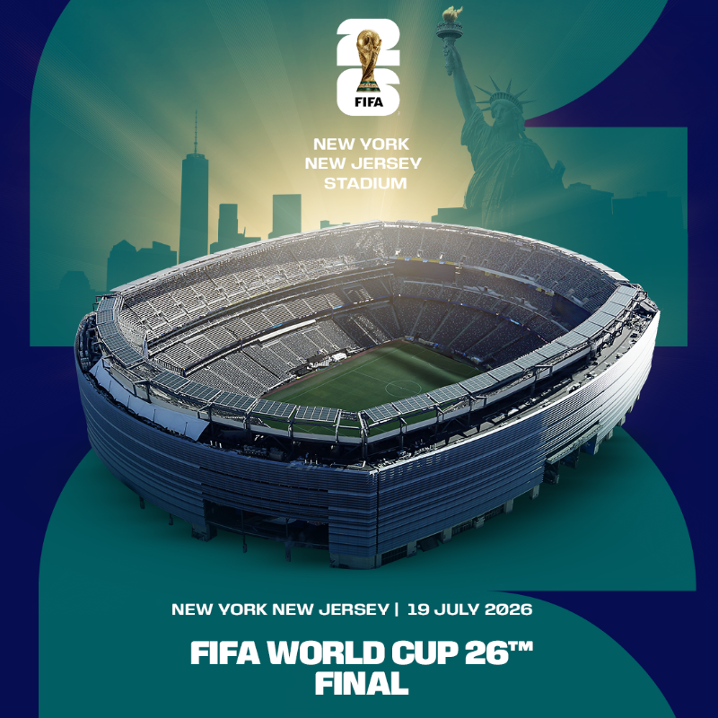 FIFAWorldCup's tweet photo. 🇺🇸 The #FIFAWorldCup 26 final is headed to New York New Jersey!

#WeAre26