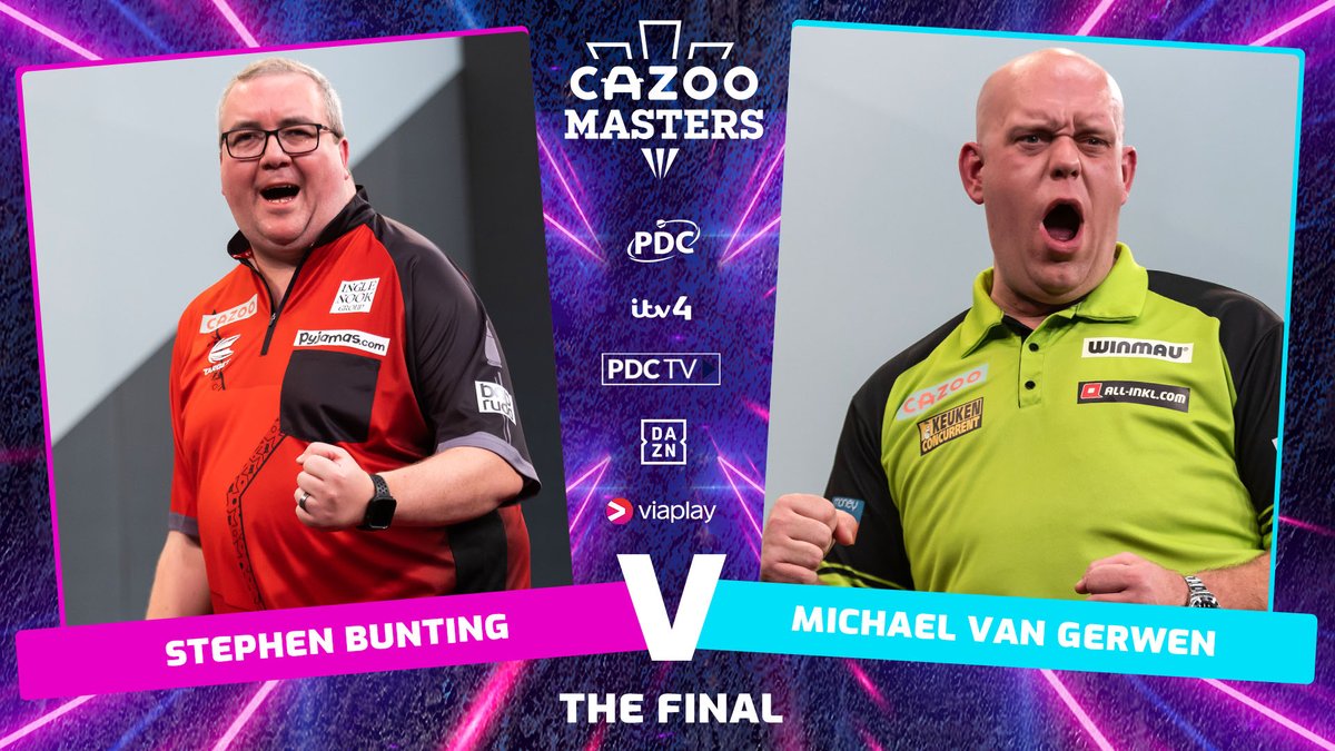 SharkDarts180's tweet photo. #PDCMasters Final!
@sbunting180 v @MvG180 https://t.co/igXnffLga4