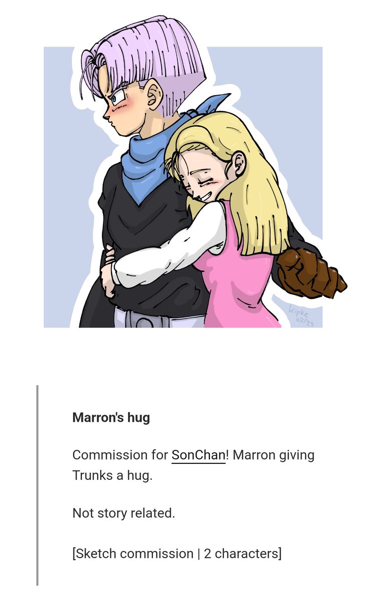 _Kipke's tweet photo. 📩
Surprise Hug!
#Trunks #Marron #TruMar

Commissioned by @SonChanDBZ https://t.co/lnjFlEDj8V