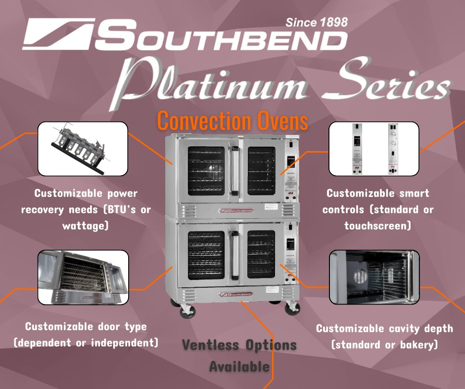 Discover the limitless potential of the Southbend Platinum Series Convection Oven. Choose your BTUs, door system, and power source for the ultimate customizable experience. Don't miss out on this essential piece of kitchen equipment! #CommercialKitchenEquipment #ConvectionOven