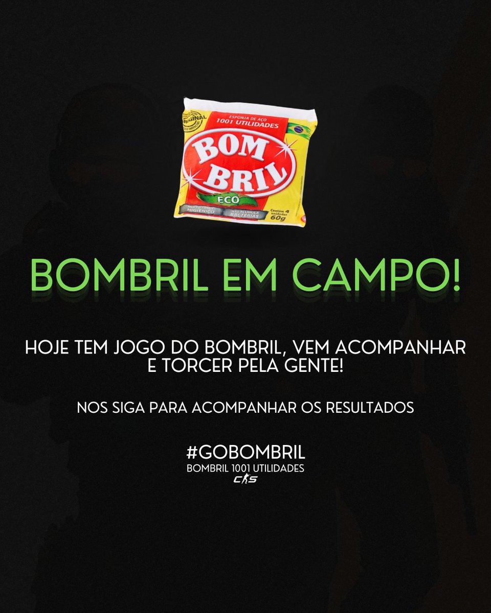 Bombril 1001 Utilidades (@bombrilcs2) on Twitter photo 🚨URGENTE🚨
Estamos na grande final da SERIE A by <a href="/GamersClub/">Gamers Club</a>
Enfrentaremos A <a href="/MIBR/">MADE IN BRAZIL.</a> Academy na disputa pelo primeiro lugar!
⏰19:00h
📷twitch.tv/gamersclubcs
#GoBombril 🚨URGENTE🚨
Estamos na grande final da SERIE A by <a href="/GamersClub/">Gamers Club</a>
Enfrentaremos A <a href="/MIBR/">MADE IN BRAZIL.</a> Academy na disputa pelo primeiro lugar!
⏰19:00h
📷twitch.tv/gamersclubcs
#GoBombril
