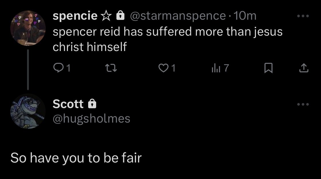 emo spencer reid tweet media