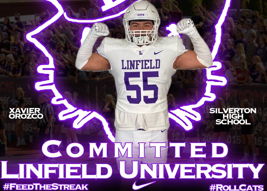 COMMITTED💜!! #RollCats 
@CoachJVaughan @CoachSmithCats @coachTFendall @LinfieldFB @SilvertonHSFB @CoachLever