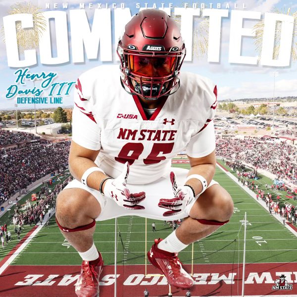 henry_davis23's tweet photo. With great honor and excitement, I am proud to say I am Committing to New Mexico State University!!! All Praise to the Man Above! Thank you @Coach_TSanchez @jbmorriscoach @Coach_Fiapai @PalomarFootball @NMStateFootball https://t.co/gMEpafGaYN