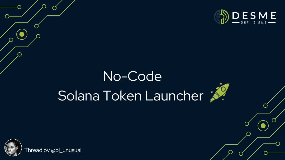 Mage_xo's tweet photo. Specially made for the #Solana community, I introduce to you the “No-Code Solana Token Launcher”!
With 0.5 $SOL and zero technical experience, you can launch your tokens on @Solana using #DeSME (Token launcher: https://t.co/o3nTZ4WBIR).
This is a fair price considering the… https://t.co/Shp5LRoZBG