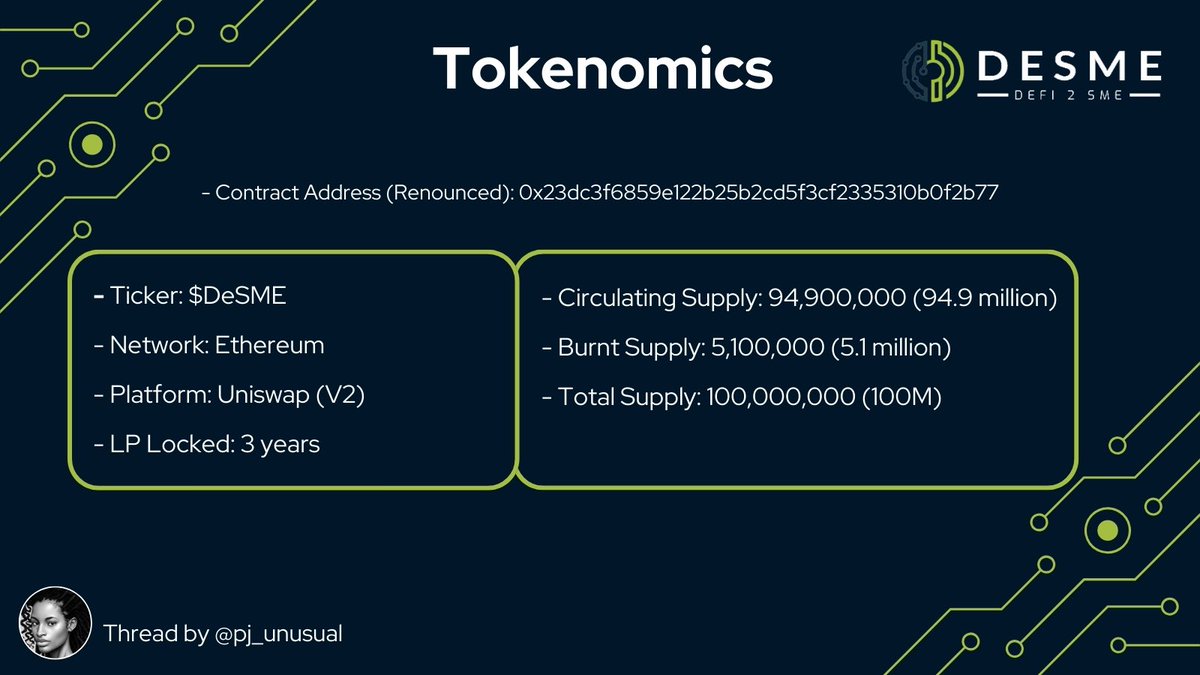 Mage_xo's tweet photo. …Token Launcher sales
25% from custom development and share of other rewards for staking at https://t.co/LJEUgZUGqh
You also get to make decisions affecting the #DeSME ecosystem.
The tokenomics is built on transparency, fairness, and agility. https://t.co/qv7roSq0GT
