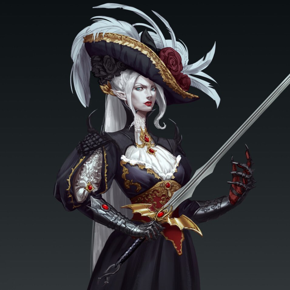 I had the pleasure to get the opportunity to design these two fabulous vampires for Veil of the Eternal Night, a Gothic Horror Tabletop Roleplaying Adventure. 
Kickstarter is currently live, go check it out 🧛🏻‍♀️🌝