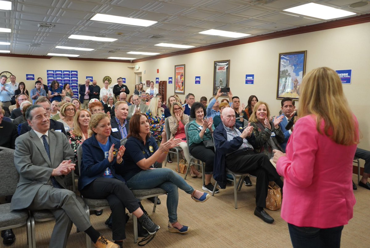 DebbieforFL's tweet photo. Broward showed up today! I’m so honored to have @Jamie_Raskin and @DWStweets on #TeamDMP, and like Jamie said — this November, we’re saving our freedoms, we’re saving democracy, and we’re sending Scott packing! https://t.co/SdGV495Bc4