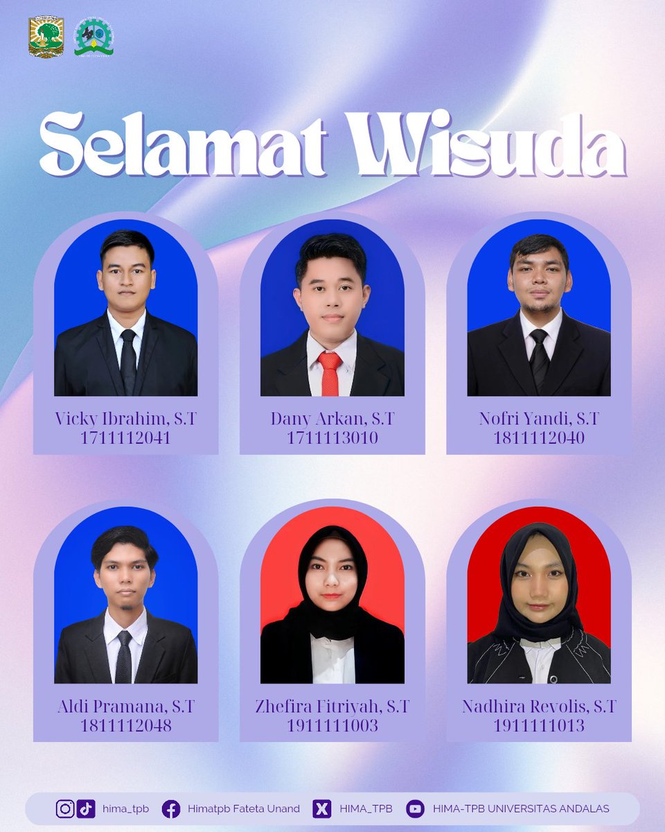 hima_tpb's tweet photo. [SELAMAT WISUDA UDA&amp;UNI MEKANATOR]

Assalamualaikum warahmatullahi wabarakatuh
Hallo mekanator!!

Selamat Wisuda untuk uda dan uni mekan🎓 

----------------------------------
DIVISI INFOKOM
---------------------------------- https://t.co/9dwPGZhbi9