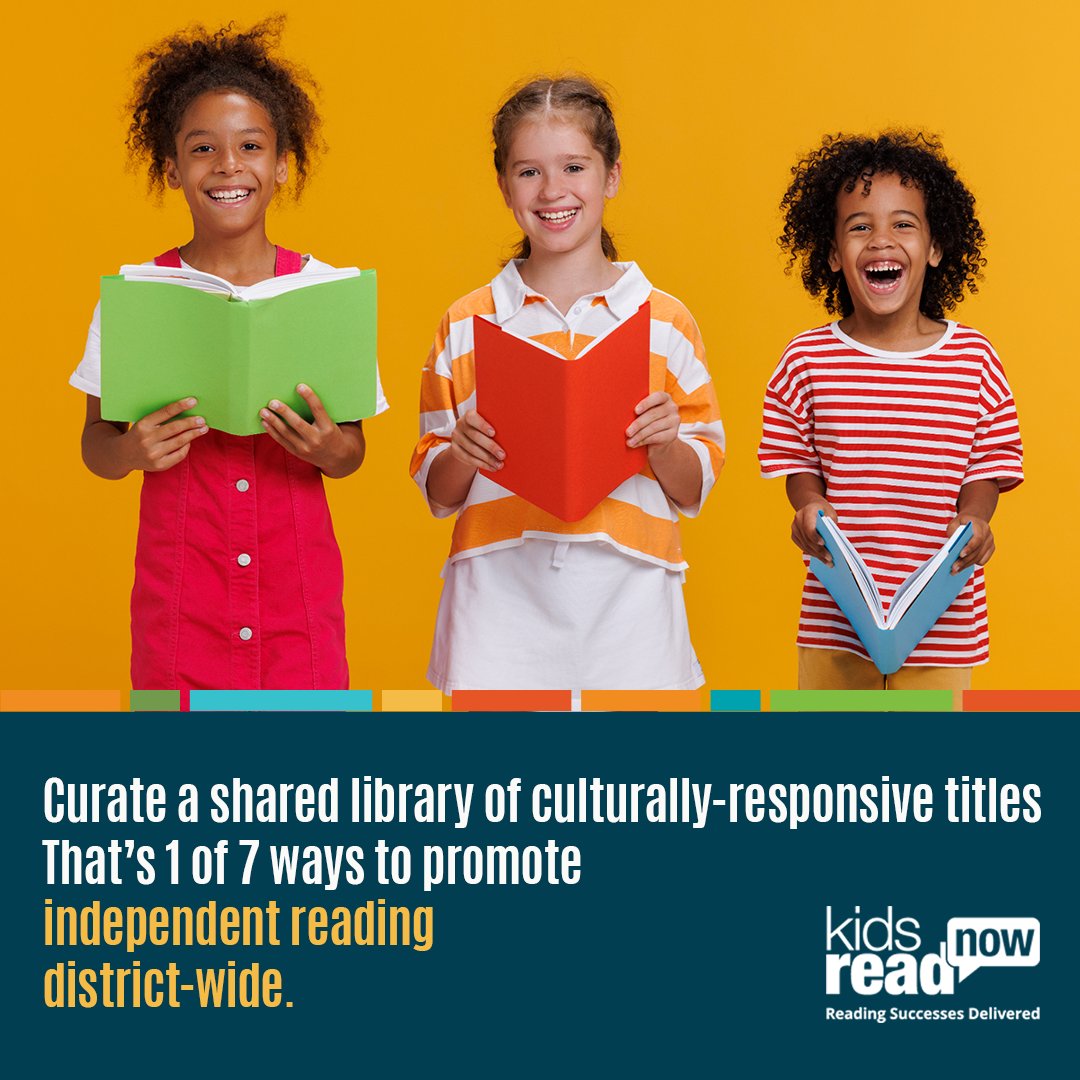KidsReadNow's tweet image. 7 ways to promote #independentreading district-wide.

Here's one:

👉Curate a shared library of culturally responsive titles to foster inclusivity &amp;amp; provide cross-curricular SEL connections.

Get the other 6 here...
kidsreadnow.org/7-ways-to-prom…

#scienceofreading #literacyleaders