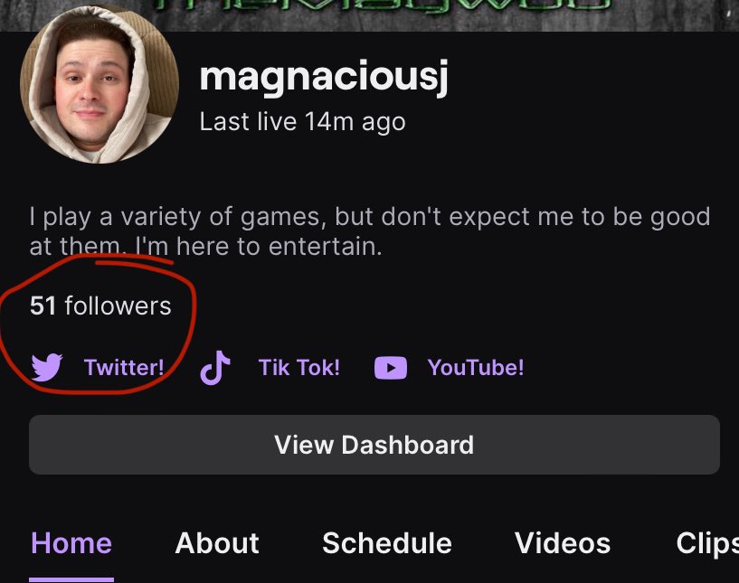MagnaciousJ's tweet photo. Made it to 51 followers after todays stream! Feels good! 

#streamer #twitch #twitchstreamer https://t.co/In4SUEWc4k