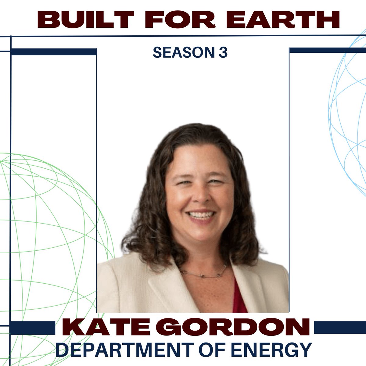 Built For Earth (@built4earth) on Twitter photo Kate Gordon (<a href="/katenrg/">Kate Gordon</a>) most recently served as Senior Advisor to the US Secretary of Energy, Jennifer Granholm, where she led initiatives to help drive a more sustainable and inclusive energy transition.
Apple 🎙 : apple.co/3SAWrBL
Spotify 🎙: spoti.fi/3Olose5 Kate Gordon (<a href="/katenrg/">Kate Gordon</a>) most recently served as Senior Advisor to the US Secretary of Energy, Jennifer Granholm, where she led initiatives to help drive a more sustainable and inclusive energy transition.
Apple 🎙 : apple.co/3SAWrBL
Spotify 🎙: spoti.fi/3Olose5