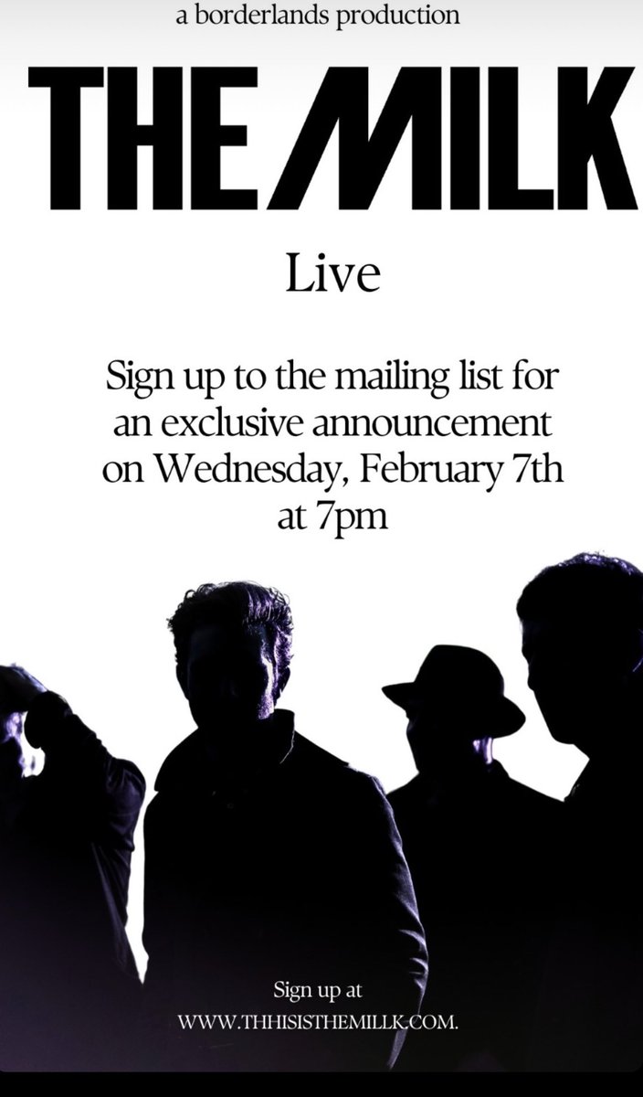 Sign up to the mailing list for an exclusive announcement on Wednesday, February 7th at 7pm thisisthemilk.com