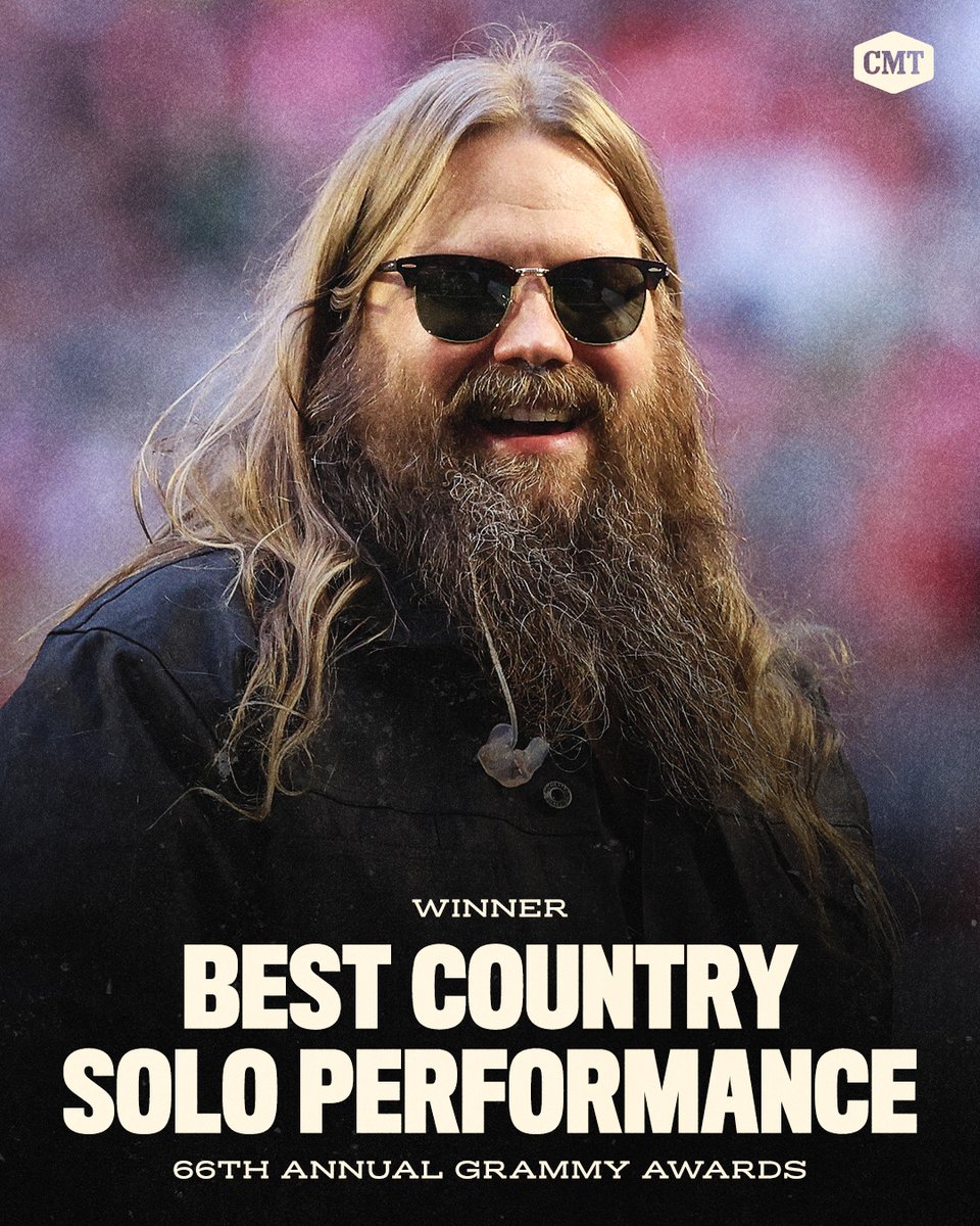 CMT's tweet photo. .@ChrisStapleton wins Best Country Solo Performance for "White Horse" 🏆👏 #GRAMMYs https://t.co/q3wNTB3GlD