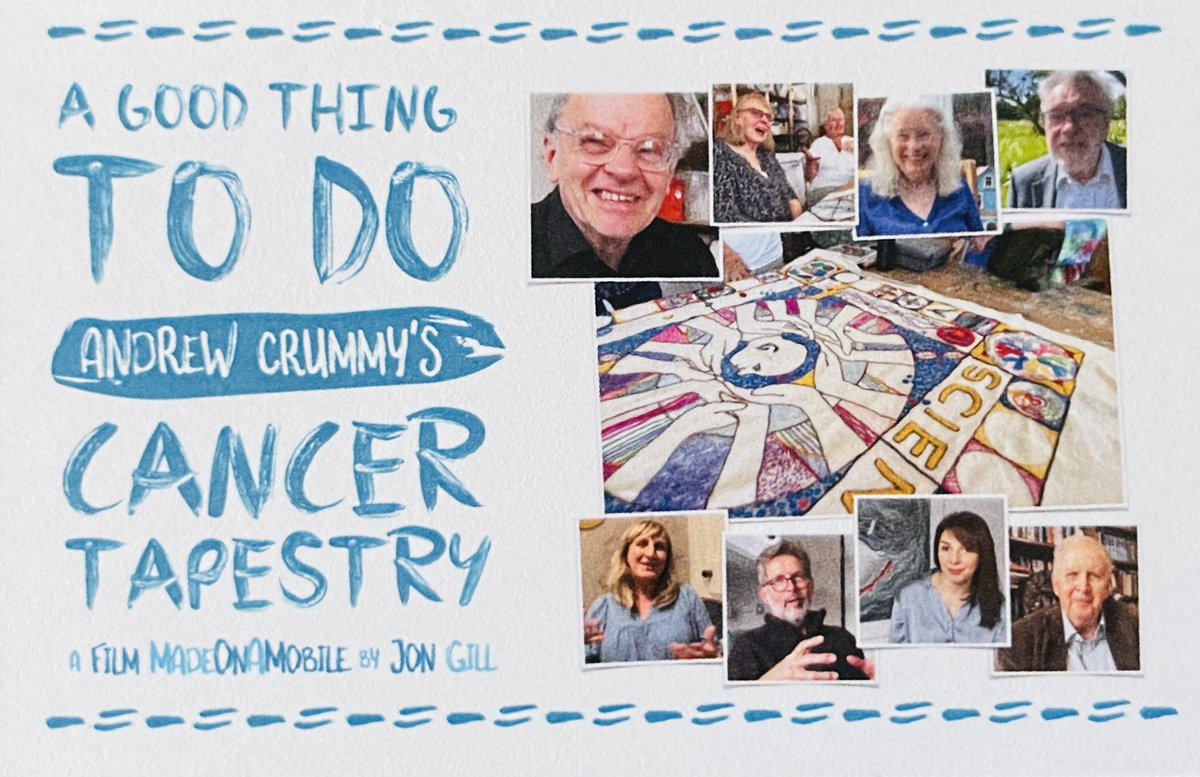 OnTheSuperFly's tweet photo. For #WorldCancerDay…
and for Emma, Colin, Maureen & Mr Groucho…
“A Good Thing To Do: Andrew Crummy’s Cancer Tapestry”
Free to watch for a limited time:
https://t.co/asOWuWsufs
#MadeOnAMobile #PlayfulComms https://t.co/0ymqOBe8j7