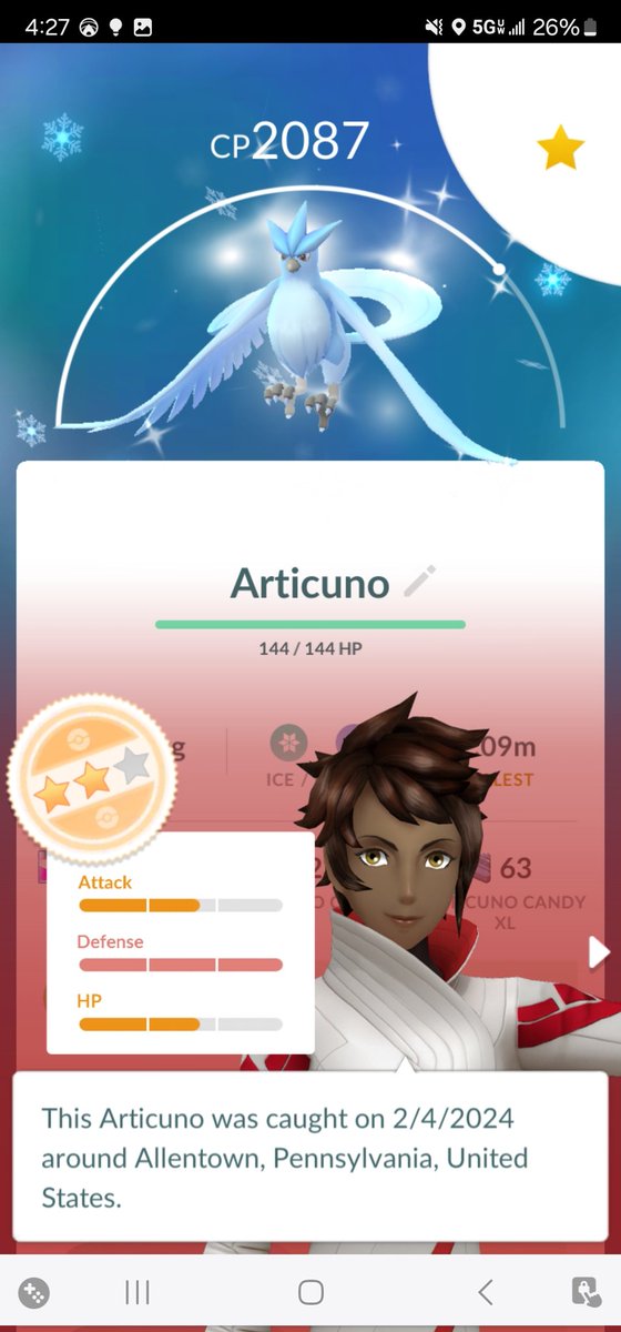 ChristianStask1's tweet photo. It's not every day you get back-to-back shiny shadow Articunos (the 2nd one was purified for a future trade) #PokemonGO https://t.co/iwkMq72OoE