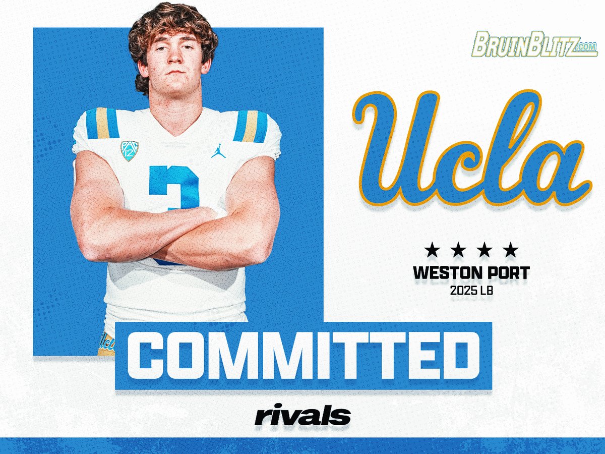 Four-star LB Weston Port on his UCLA commitment: 'I just feel UCLA has everything I've been looking for.' @Tracy_McDannald Much more on his commitment here: n.rivals.com/news/ucla-land…
