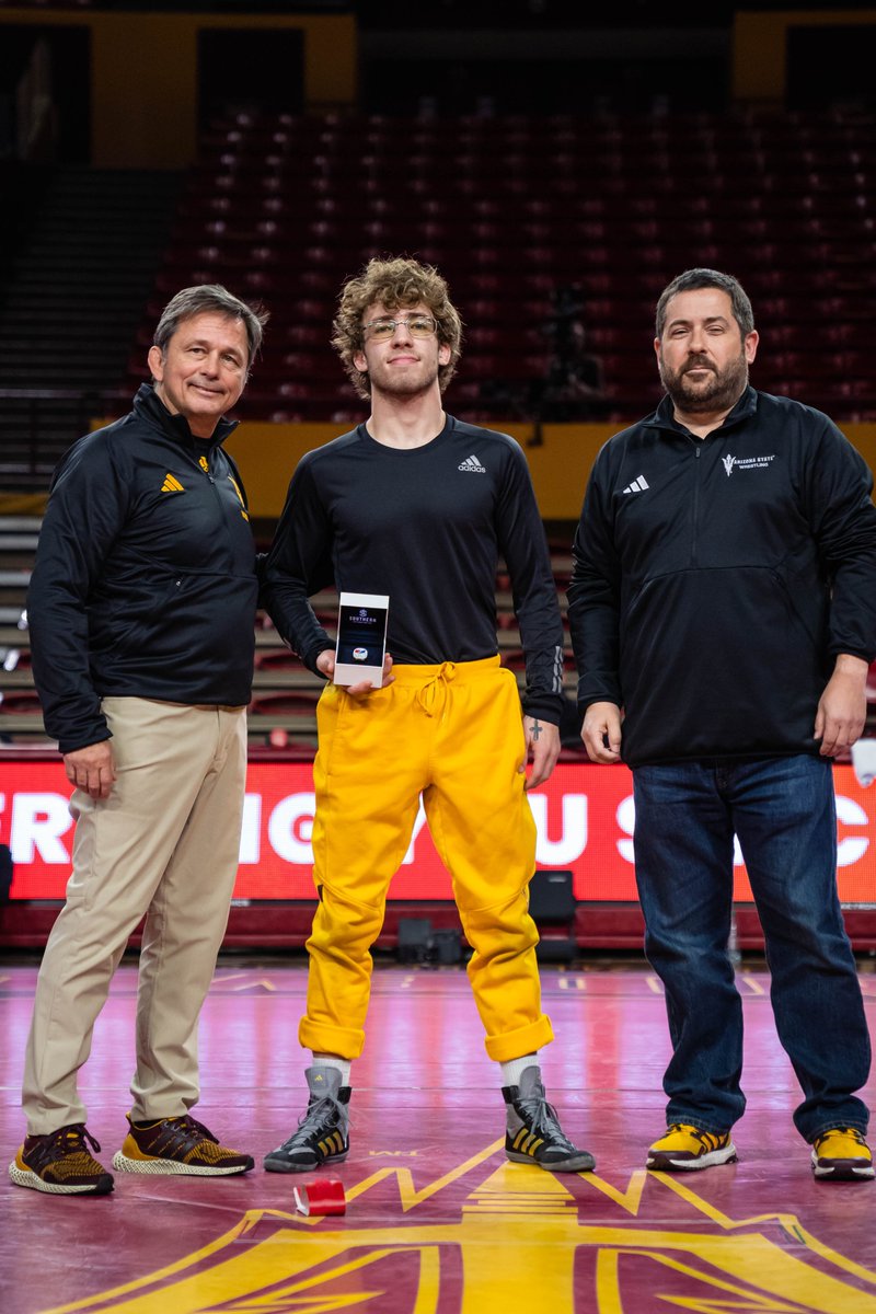 ASUWrestling's tweet photo. Julian Chlebove was presented with his World Championships ring during today's intermission 💍 https://t.co/To9t9PgP00