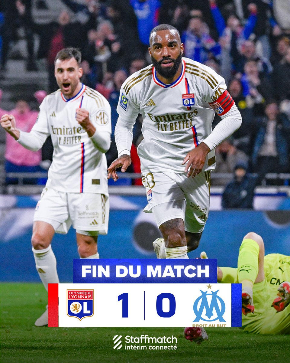 💥 C'EST FINI 💥 Nos joueurs s'imposent face à Marseille 🔴🔵 3️⃣ points qui vont compter pour la suite ! 🚀 #OLOM 1-0
