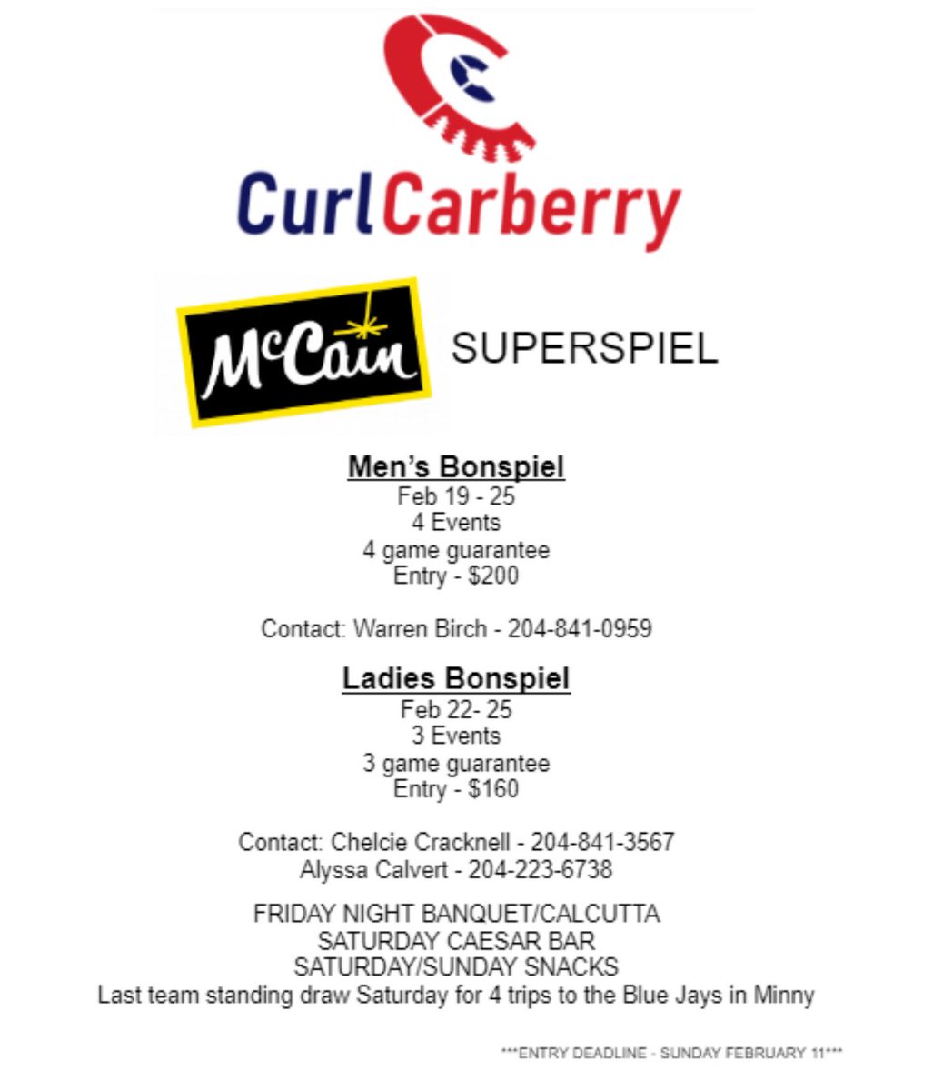 Bonspiel is a few weeks out! What else are you doing today… text your ppl, check with the boss and get a sitter!! #calcutta #caeserbar #lastteamstanding