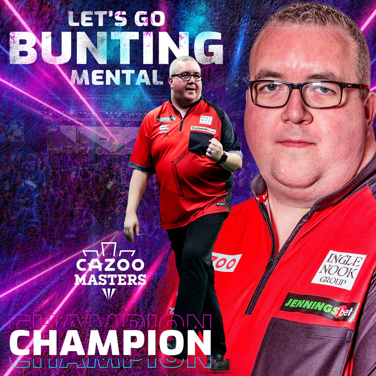 STEPHEN BUNTING HAS DONE IT!!! 🏆 He is the 2024 Cazoo Masters Champion 🙌 #BuntingMental